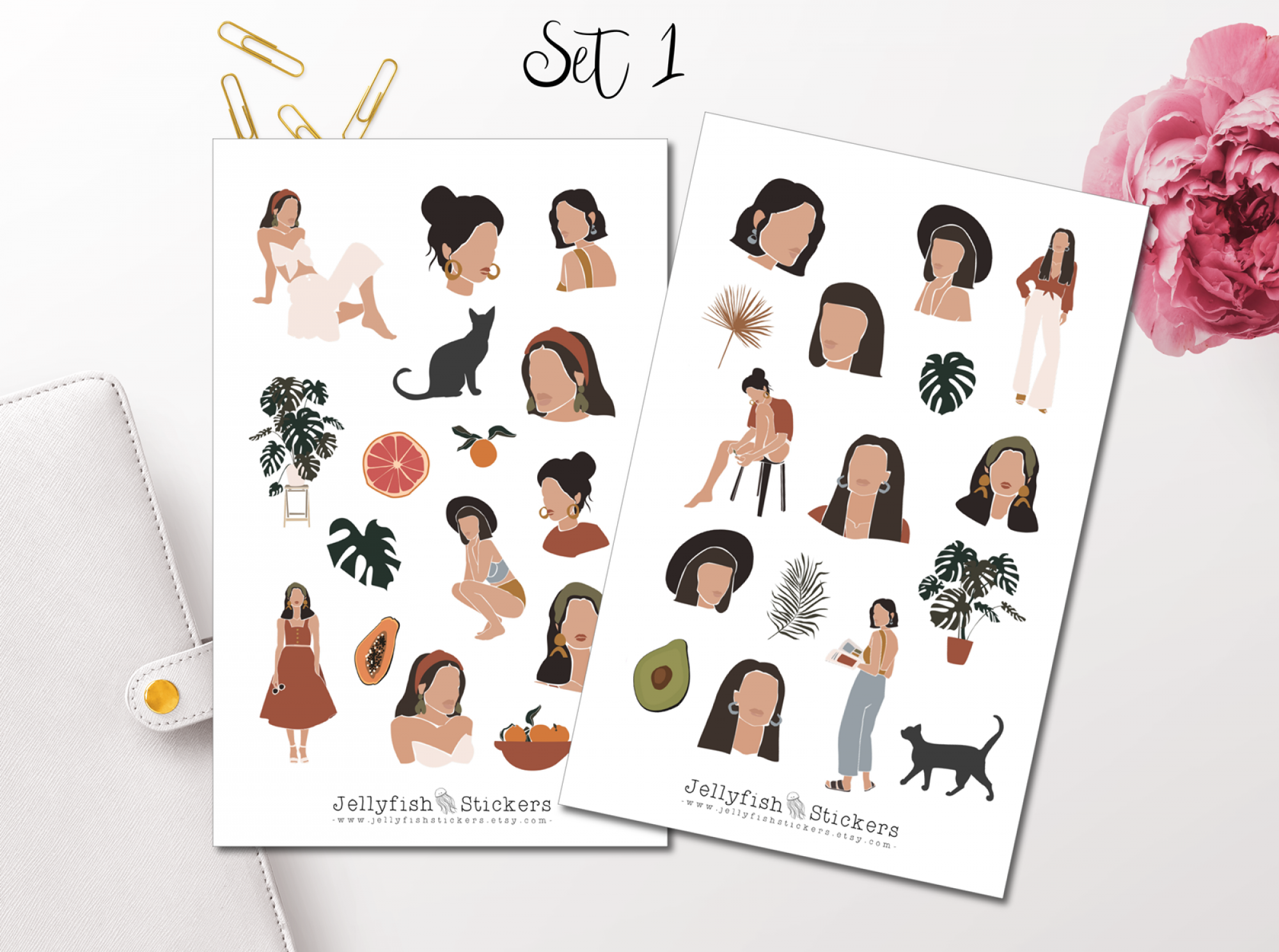 Women Summer Sticker Set